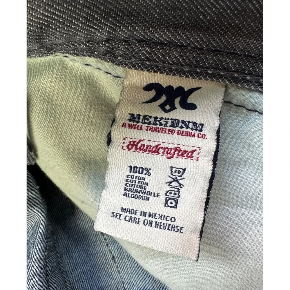 MEK DNM BKE Mens 36x32 Bootcut Jeans Blue Distressed Buckle Y2K Denim Pants